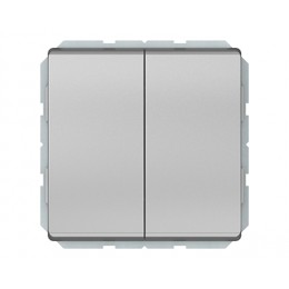 Выключатель Vilma ST150, 2-клавишный, с подсветкой, без рамки