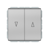 Кнопочный выключатель для жалюзи Vilma ST150, 2-клавишный, без рамки, металлик Vilma