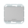 Выключатель Vilma XP500, 1-клавишный, 2-полюсный, с подсветкой, без рамки, металлик Vilma