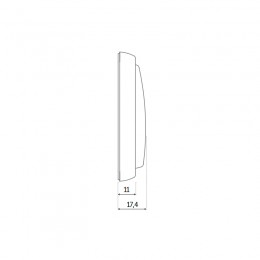 Выключатель Vilma ST150, 2-клавишный, с подсветкой, без рамки