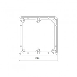 Коробка поверхностного монтажа Vilma ST150, белая