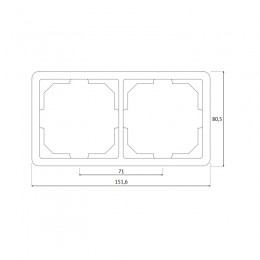 Компьютерная розетка Vilma SP300, двухместная (2ХRJ45 CAT5E UTP), без рамки