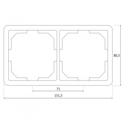Компьютерная розетка Vilma ST150, двухместная (2ХRJ45 CAT5E UTP), без рамки