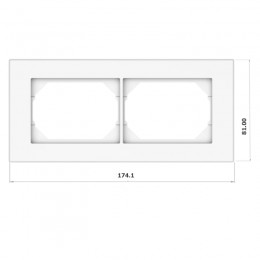 Рамка Vilma XP500, 2-местная, Черное стекло