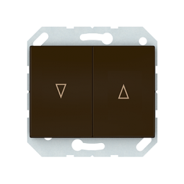Кнопки управления жалюзи Vilma XP500, 2-клавишный, без рамки, коричневые