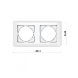 Рамка Vilma SL250, 2-местная, антрацит