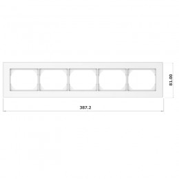 Рамка Vilma XP500, 5-местная, Зеленое матовое стекло