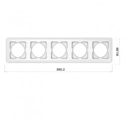 Рамка Vilma SL250, 5-местная, антрацит