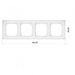 Рамка Vilma QR1000, 4-местная, темный дуб