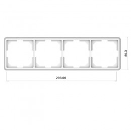 Рамка Vilma ST150, 4-местная, слоновая кость