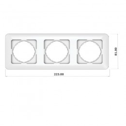 Рамка Vilma SL250, 3-местная, металлик