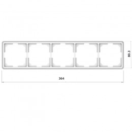 Рамка Vilma ST150, 5-местная, слоновая кость