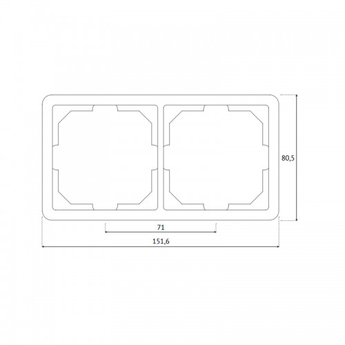 Телефонная розетка Vilma SP300, одноместная (1ХRJ11), без рамки Vilma