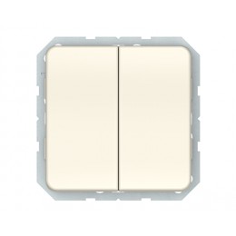 Выключатель Vilma LX200, 2-клавишный, с подсветкой, без рамки