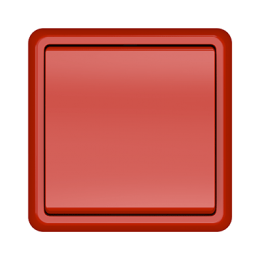 Выключатель Vilma ST150, 1-клавишный, с рамкой, красный