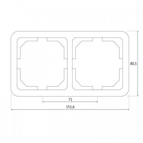 Розетка Vilma LX200, с заземлением и с рамкой Vilma