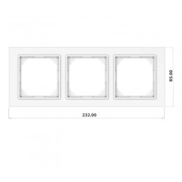 Рамка Vilma QR1000, 3-местная, слоновая кость