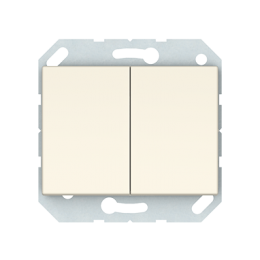 Кнопочный выключатель Vilma XP500, 2-клавишный, без рамки, слоновая кость