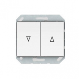 Кнопки управления жалюзи Vilma XP500, 2-клавишный, без рамки, белые