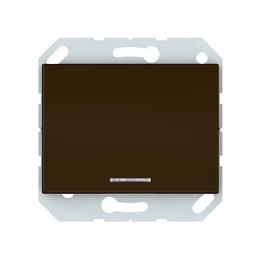 Переключатель Vilma XP500, 1-клавишный, с подсветкой, без рамки, коричневый