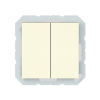 Выключатель Vilma QR1000, 2-клавишный (IP44), без рамки, слоновая кость Vilma