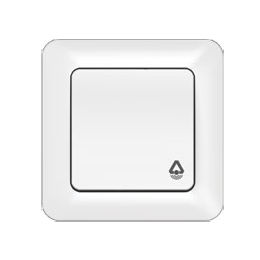 Кнопка для звонка Vilma SL250, 1-клавишная, с рамкой, белая
