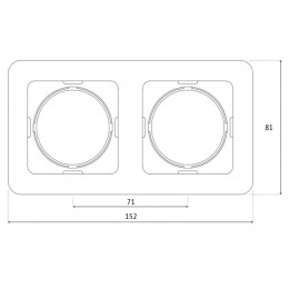 Компьютерная розетка Vilma SL2500, одноместная (1ХRJ45 CAT5E UTP), без рамки